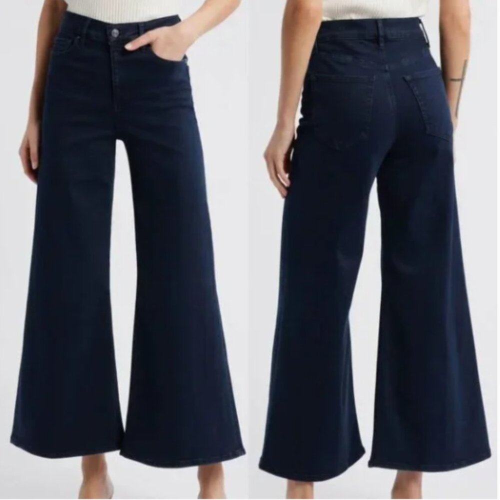 NWT FRAME Le Palazzo Crop Dark Wash Jeans in guilty size 28 - Picture 1 of 7